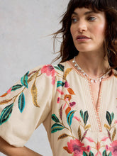 Load image into Gallery viewer, Maeve Embroidered Midi Dress | Ivory Multi