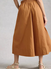 Load image into Gallery viewer, Lauryn Poplin Wide Leg Crop Pant | Mid Tan