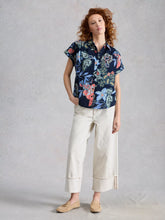 Load image into Gallery viewer, Orla Button Through Shirt | Navy Multi