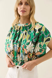 Aurora Reversible Crop Top | Paisley