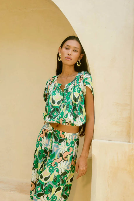 Aurora Reversible Crop Top | Paisley