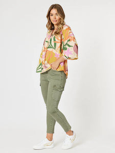 Paige Cargo Pant | Washed Khaki