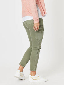 Paige Cargo Pant | Washed Khaki