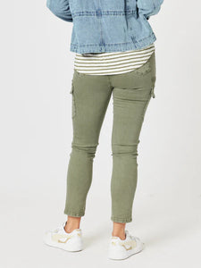 Paige Cargo Pant | Washed Khaki