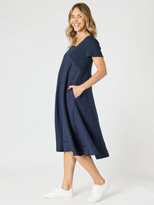 Lino Le Marais Dress | Navy