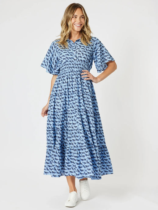 Cockatoo Midi Dress | Blue