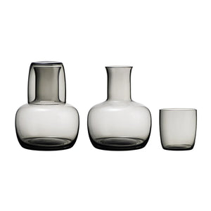 Water Carafe Set | Bulb Charcoal