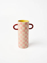 Load image into Gallery viewer, Griffe Bud Vase Pink Check