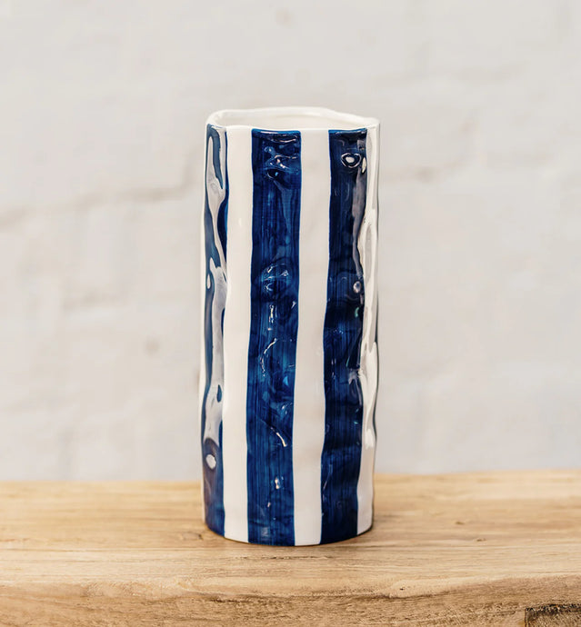 Medium Vase | Navy Stripe