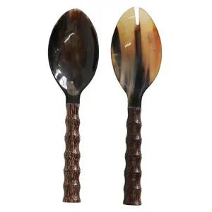 French Country Horn and Palm Wood