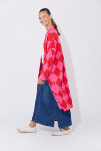 Casablanca Cardigan | Chilli/Pink