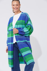Yuma Cardigan | Blue/Oasis
