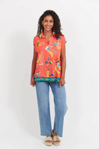 Cabana Sleeveless Shirt | Brasil Coral