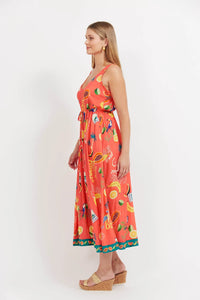 Cabana Tie Dress | Brasil Coral