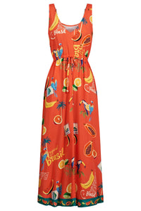 Cabana Tie Dress | Brasil Coral