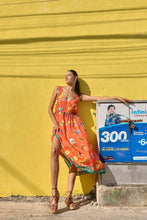 Load image into Gallery viewer, Cabana Tie Dress | Brasil Coral