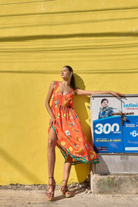 Cabana Tie Dress | Brasil Coral