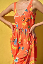 Load image into Gallery viewer, Cabana Tie Dress | Brasil Coral