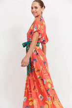 Load image into Gallery viewer, Cabana V Neck Dress | Brasil Coral
