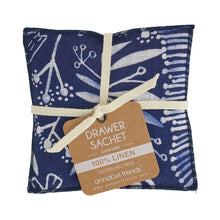 Load image into Gallery viewer, Linen Drawer Sachet | Navy Natives
