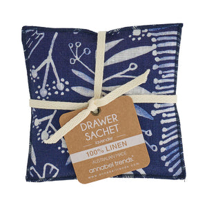 Linen Drawer Sachet | Navy Natives