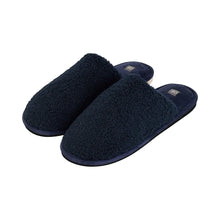 Load image into Gallery viewer, Cosy Men&#39;s Sherpa Slippers | Navy