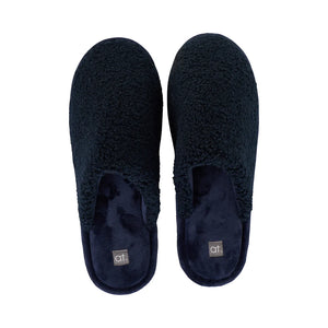 Cosy Men's Sherpa Slippers | Navy