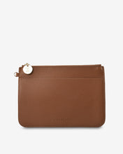 Load image into Gallery viewer, Flat Pouch l Tan Saffiano
