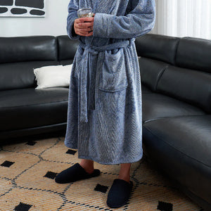 Cosy Men's Sherpa Slippers | Navy