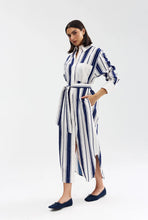 Load image into Gallery viewer, Buddy Shirt Dress | Royal Stripe