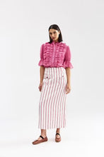 Load image into Gallery viewer, Leonie Blouse | Poppy Bark Stripe