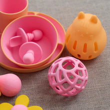 Load image into Gallery viewer, Silicone Two Tone Dinner Set | Pink
