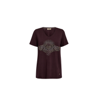 Load image into Gallery viewer, Nadine O-SS Deco Tee | Fudge