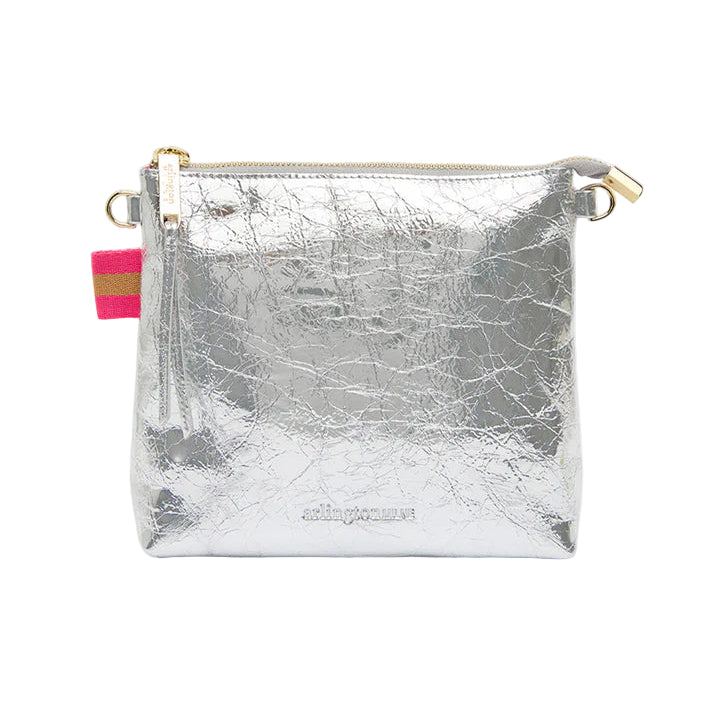 Alexis Crossbody | Silver Crinkle