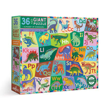 Load image into Gallery viewer, Alphabet of Dinosaurs 36 Piece Giant Puzzle