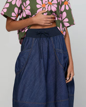 Load image into Gallery viewer, Guru Skirt | Dark Denim/Contrast Stitching