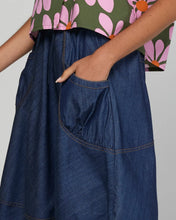 Load image into Gallery viewer, Guru Skirt | Dark Denim/Contrast Stitching