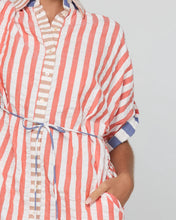 Load image into Gallery viewer, Maui Shirt Dress | Watermelon Stripe