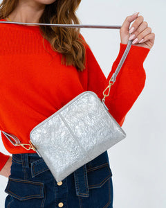 Bowery Wallet | Silver Crinkle