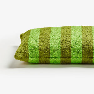 Boucle Stripe Acid Green Cushion | 60x40cm