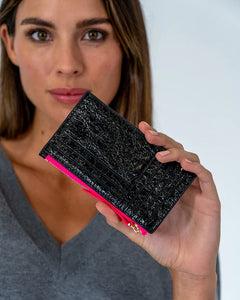 Compact Wallet | Black Crinkle