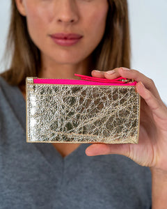 Compact Wallet | Gold Crinkle