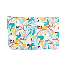 Load image into Gallery viewer, Large Cosmetic Bag | Cotton | White Cockatoos