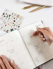 Load image into Gallery viewer, 2026 Petite Linen Bound Planner - Summer Perennials