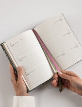 Load image into Gallery viewer, 2026 Petite Linen Bound Planner - Summer Perennials