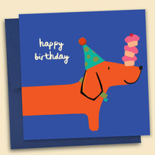Load image into Gallery viewer, Happy Birthday Dachshund Card