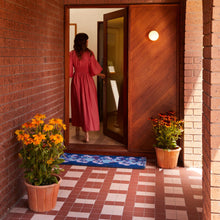Load image into Gallery viewer, Pansy Blue Long Door Mat
