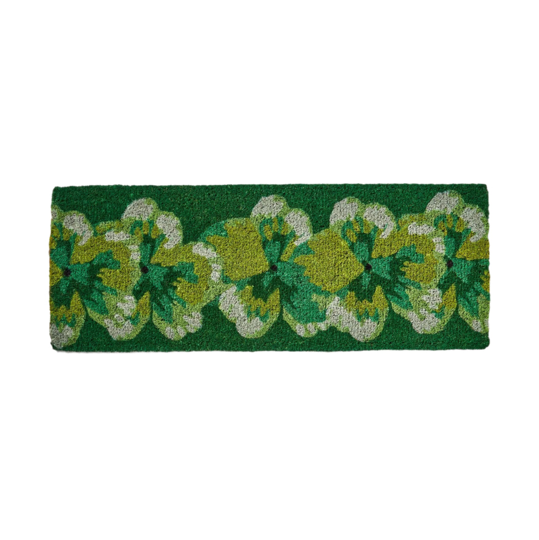Pansy Green Long Door Mat