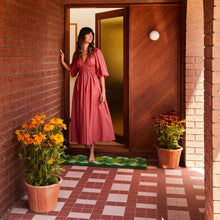 Load image into Gallery viewer, Pansy Green Long Door Mat