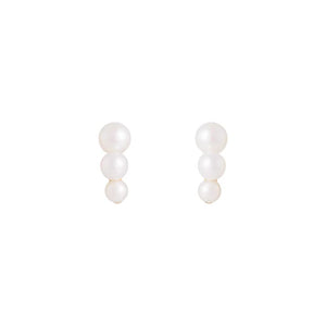 Triplet Pearl Studs